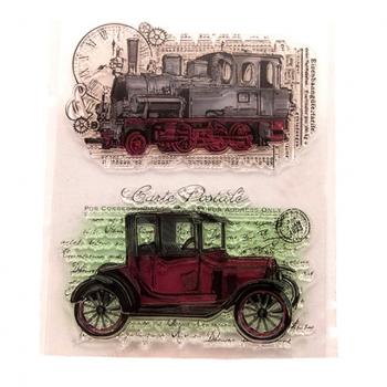 Silikonstempel Lokomotive und Automobil